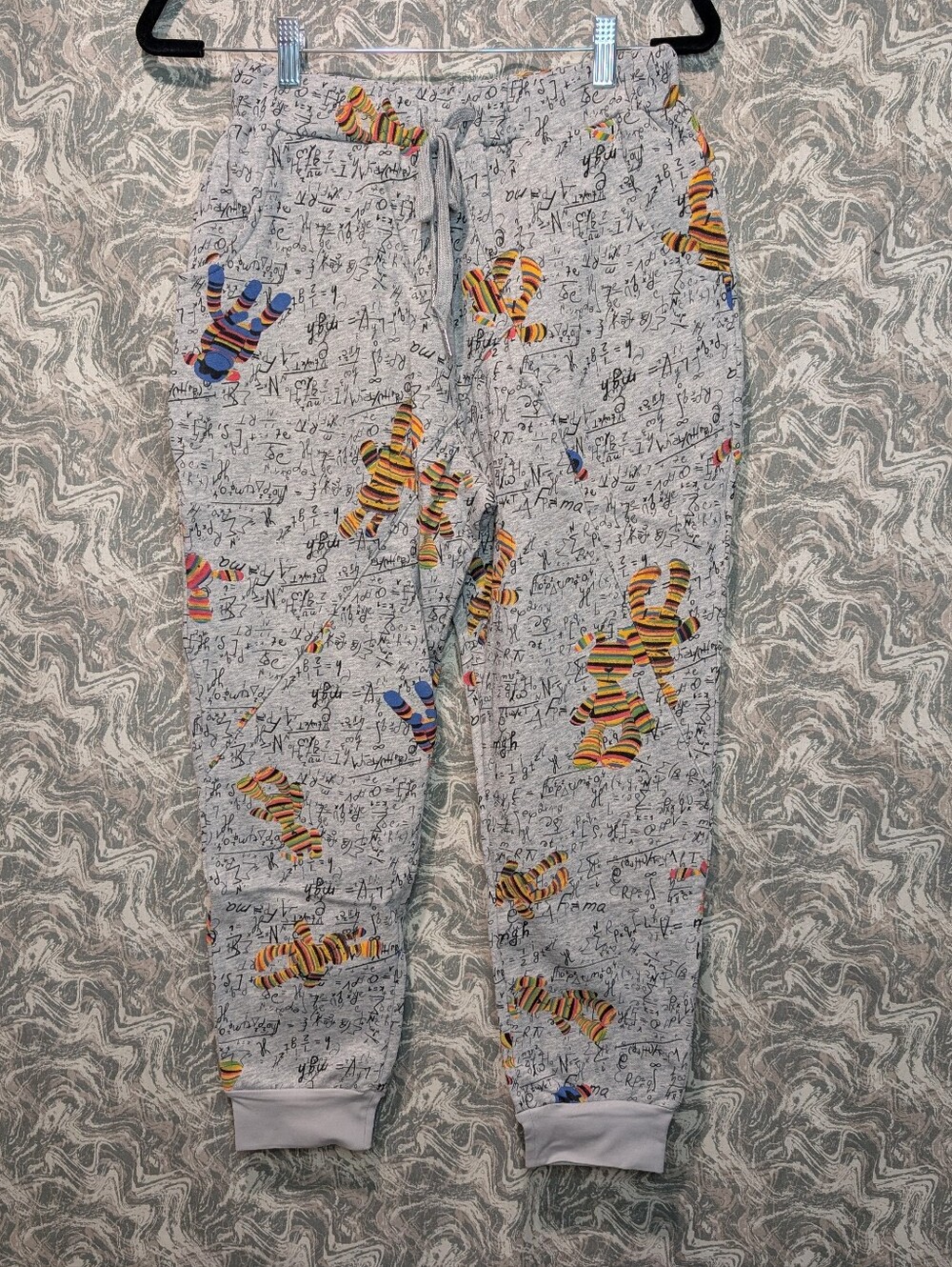 NWT Easel Colorful Sock Monkey Sweat Pants Size Small